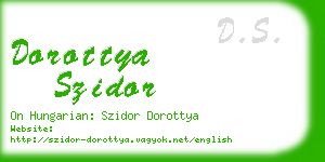 dorottya szidor business card